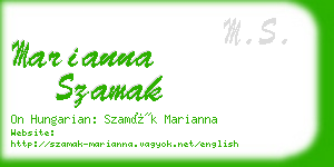 marianna szamak business card